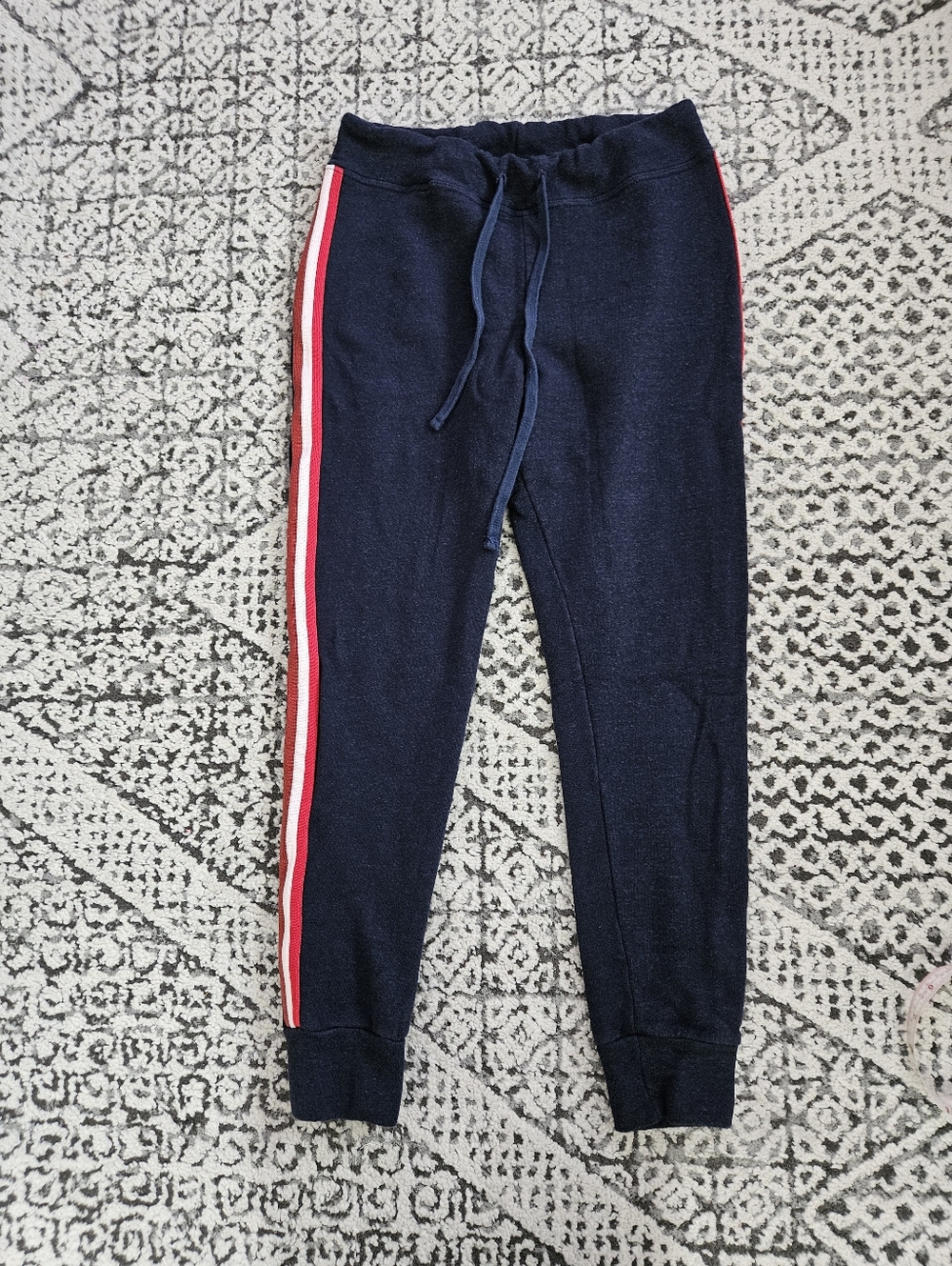 Sundry Navy And Red Striped Sweatpants Size Small